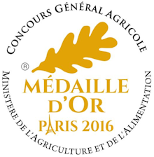 médaille d'or Paris 2016 vin bio Provence